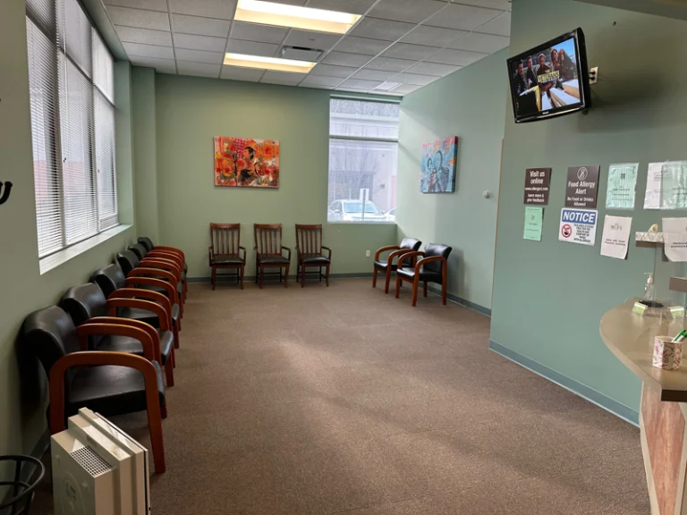 The waiting area in our Norwalk location
